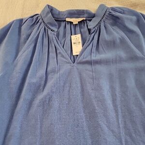 NWT LOFT Periwinkle Peasant Blouse Size XL